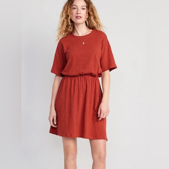 Old Navy Waist-Defined Slub-Knit Mini Dress for Women! Bathing Cover! XL - Picture 2 of 14